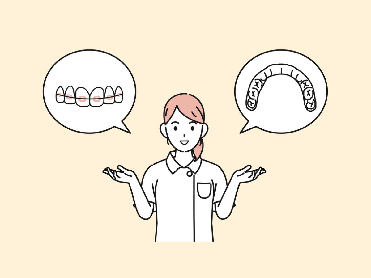 concept of person choosing ideal braces